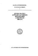 Cover of: Studia Slavica Gunnaro Jacobsson, sexagenario a discipulis oblata