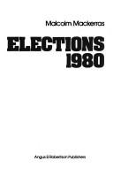 Cover of: Elections, 1980