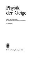 Cover of: Physik der Geige