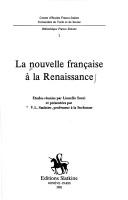 Cover of: La Nouvelle française à la Renaissance