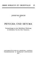 Cover of: Petucha und Setuma by Josef M. Oesch