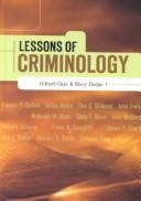 Cover of: Lessons of criminology