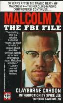 Cover of: Malcolm X: the FBI file