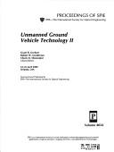 Cover of: Unmanned ground vehicle technology II: 24-25 April, 2000, Orlando, USA
