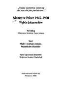 Cover of: Niemcy w Polsce 1945-1950: wybór dokumentów