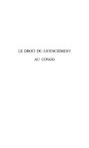 Cover of: Le droit du licenciement au Congo