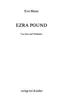 Cover of: Ezra Pound: von Sinn u. Wahnsinn