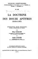 Cover of: La doctrine des douze apôtres (Didaché)