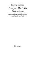Cover of: Essays, Porträts, Polemiken