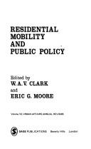 Cover of: Residential mobility and public policy