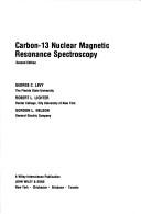 Carbon-13 nuclear magnetic resonance spectroscopy by George C. Levy