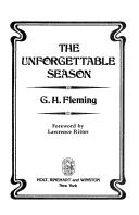 Cover of: The unforgettable season
