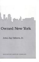 Cover of: The man who owned New York: a novel