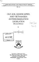 Old age, handicapped, and Vietnam-era antidiscrimination legislation by James P. Northrup