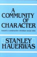 Cover of: A community of character