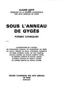 Cover of: Sous l'anneau de Gygès: poèmes cosmiques