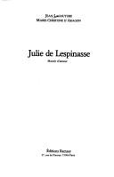 Cover of: Julie de Lespinasse: mourir d'amour