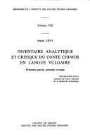 Cover of: Inventaire analytique et critique du conte chinois en langue vulgaire