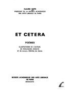 Cover of: Et cetera: poèmes