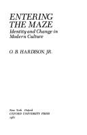 Cover of: Entering the maze: identity and change in modern culture