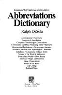 Cover of: Abbreviations dictionary: abbreviations, acronyms, anonyms, appellations, computer terminology ...