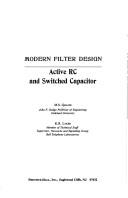 Modern filter design : active RC and switched capacitor