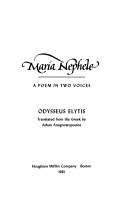 Cover of: Maria Nephele: a poem in two voices
