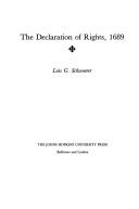 Cover of: The Declaration of Rights, 1689