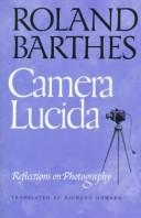 Cover of: Camera lucida: reflections on photography