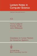 Cover of: Directions in human factors for interactive systems