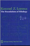 Cover of: The foundations of ethology