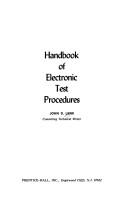 Handbook of electronic test procedures