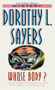 Cover of: Whose Body? (Lord Peter Wimsey Mysteries) by Dorothy L. Sayers