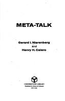 Cover of: Meta-talk: guide to hidden meanings in conversations