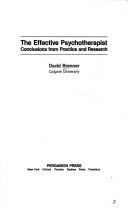 Cover of: The effective psychotherapist: conclusions from practice and research