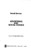 Cover of: Advertising and social change