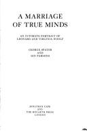 Cover of: A marriage of true minds by George Spater