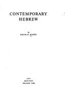 Cover of: Contemporary Hebrew