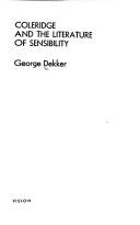 Cover of: Coleridge and the literature of sensibility