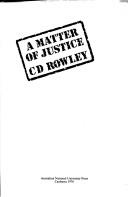 Cover of: A matter of justice