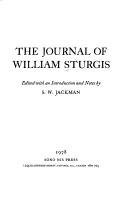 Cover of: The journal of William Sturgis by William Sturgis