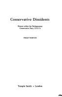 Conservative dissidents : dissent within the Parliamentary Conservative Party, 1970-74