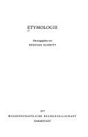 Cover of: Etymologie