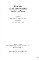 Wortindex zu den echten Schriften Guidos von Arezzo by Ernst Ludwig Waeltner