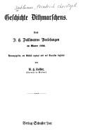 Cover of: Geschichte Dithmarschens: nach F. C. Dahlmanns Vorlesungen im Winter 1826