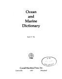 Cover of: Ocean and marine dictionary