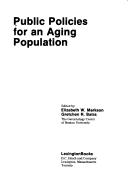 Cover of: Public policies for an aging population