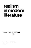Cover of: Realism in modern literature