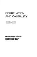 Cover of: Correlation and causality by David A. Kenny