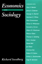 Cover of: Economics and sociology: redefining their boundaries : conversations with economists and sociologists